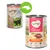 Feringa Classic Meat Rund & Gevogelte met aardappel en kattenkruid, nieuw blikdesign wordt aangegeven met een groene pijl. Beide blikken voor volwassen katten, 400 g. Feringa Classic Meat Rund & Gevogelte met aardappel en kattenkruid, nieuw blikdesign wordt aangegeven met een groene pijl. Beide blikken voor volwassen katten, 400 g.