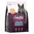 Smilla Special Needs Hair & Skin, with salmon, 1 kg. Mentions : beauty formula, contains taurine, yucca schidigera. Chat gris sur l’emballage.