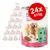 Briantos Chunks in Gravy Adult with Lamb & Carrots, 24x415g cans. Labels show 'No sugar added', 'No artificial flavourings', dog icon, and image of food chunks on plate.
