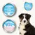 Tekst: FLUORIDE-FREE LIVER FLAVOURED, FOR PUPPIES, EXTRA CLEANING POWER. Illustration af tandbørste og hvalp med sort og hvid pels.