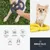 Juguetes circulares para perros de Nomad Tales. Iconos: juego estimulante, ajustable, hecho con amor, portátil, agilidad. Texto: NOMAD TALES München.
