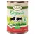 Lukullus Organic Adult, bio wołowina z jabłkiem, gruszką, gryką i olejem lnianym. Puszka 400g, naturalne składniki, certyfikat bio DE-ÖKO-001.