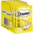 Dreamies Katzensnacks mit köstlichem Käse, Packung à 60g, Gesamtinhalt 360g. Illustration einer Katze und Käsewürfel auf gelber Verpackung.