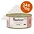 Applaws Tuna Fillet with Salmon in Jelly, 24x70g. Prikaz limenke s natpisom 'Certified B Corporation' i oznakom 'Made with natural ingredients'.