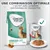 Concept for Life Sterilised Cats 10 kg croquettes poulet et sachet fraîcheur avec bœuf, texte : une combinaison optimale, 1 sachet avec la ration quotidienne de croquettes.