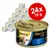 Pack de 24 latas de 70 g de comida para gatos GimCat ShinyCat in Jelly, sabor Thunfisch (atún), con imagen de un gato en la etiqueta y texto destacado en alemán e inglés. Pack de 24 latas de 70 g de comida para gatos GimCat ShinyCat in Jelly, sabor Thunfisch (atún), con imagen de un gato en la etiqueta y texto destacado en alemán e inglés.