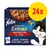 Purina felix Sensations Extras Farm Selection in Jelly, 24x avec bœuf, dinde, poulet, agneau. Illustration de nourriture pour chat et chat dessiné sur l’emballage. Purina felix Sensations Extras Farm Selection in Jelly, 24x avec bœuf, dinde, poulet, agneau. Illustration de nourriture pour chat et chat dessiné sur l’emballage.