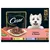 Cesar Selezione in salsa, 12x100g. Con ingredienti naturali, 100% completo. Varianti: manzo e carote, pollo e verdure, agnello e piselli, tacchino e carote.