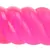 Närbild av en rosa, vriden leksak i plast med blank yta.