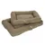 Two rectangular, beige dog beds with raised edge and carrying handles, brand 'zoofari'.
