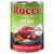 Rocco Menu, говядина с овощами и рисом, банка 400 г. Текст: 'It's meat time' и 'With vegetables'.