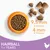 Kibble size diagram showing 9.5 mm diameter and 4 mm thickness, with text 'Hairball 1+ years' and an image of dry food in a bowl.