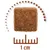Square brown pet food piece shown above a 1 cm scale for size reference