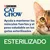 PURINA CAT CHOW. Ayuda a mantener los músculos fuertes y el peso saludable en los gatos esterilizados. ESTERILIZADO. Text in Spanish.