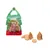 Bolsa en forma de árbol de Navidad con la inscripción 'Dog snacks' y 'Merry Christmas', junto a galletas para perros con formas navideñas.