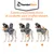 ThunderShirt – Exerce une pression douce et constante pour un effet relaxant immédiat. Trois étapes illustrées d’un chien portant la veste ThunderShirt grise.