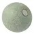 Balle ronde en feutre vert clair avec un disque métallique visible sur le dessus. Aucun texte ou marque apparente. Balle ronde en feutre vert clair avec un disque métallique visible sur le dessus. Aucun texte ou marque apparente.