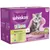 Whiskas Kitten Mixed Menu in Jelly, suitable for kittens aged 2-12 months. Varieties: beef, chicken, salmon, tuna. Pack contains 12 portions. 100% high-quality ingredients.