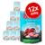 Rocco Junior Poultry with venison & rice, 12 x 400g tins. Visible text: supports healthy growth, calcium. Blue packaging with images of meat and rice.