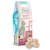 Boîte de snacks MjAMjAM pour chats, texte visible : SNACK-BOX DELIKATE RIESENGARNELEN, 100 % lecker, gefriergetrocknet, fenêtre montrant des crevettes séchées, mention Beste Qualität.