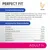 Perfect Fit Huhn. Состав и аналитические компоненты: белок 34 %, жир 14,5 %, зола 8 %, клетчатка 3 %, кальций 0,88 %, фосфор 0,88 %, 386 ккал/100 г. Для взрослых кошек 1+.