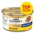 Purina Gourmet Gold Feine Pastete mit Huhn, puszka z wizerunkiem kota i kawałkiem pasztetu na talerzu, żółty znak TOP SELLER Purina Gourmet Gold Feine Pastete mit Huhn, puszka z wizerunkiem kota i kawałkiem pasztetu na talerzu, żółty znak TOP SELLER