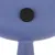 Close-up of a blue plastic handle with a black non-slip insert.