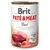 Brit Paté & Meat Beef, pure paté with whole pieces of organs & meat. Grain free, soy & GMO free. Immagine di carne e frattaglie sulla confezione.