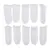 10 white replacement fabric covers, rectangular shape with rounded edges.