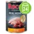 Rocco Real Hearts Chicken, blik van 400 g met afbeelding kipfilet en harten, tekst: 'with whole chicken hearts', voordeelsticker met symbool en cijfer 24 voor 24 stuks. Rocco Real Hearts Chicken, blik van 400 g met afbeelding kipfilet en harten, tekst: 'with whole chicken hearts', voordeelsticker met symbool en cijfer 24 voor 24 stuks.