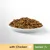 Bowl of dry pet food. Visible text: with Chicken, senior 7+