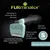 FURminator brush with push button to remove hair, ergonomic non-slip grip, curved stainless steel edge, for long hair (from 5 cm), size S under 4.5 kg. Visible text in English.
