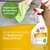 Nature's Miracle Urine Remover, solución bioenzimática para manchas de orina difíciles. Seguro para las mascotas y el hogar. Imagen muestra limpieza de tapicería con spray y paño verde.