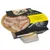 Tray of natural shredded chicken fillets, packaging shows product contents and text stating 'Natural shredded Chicken' in English and Italian.