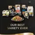 Selection of Sheba wet food products in various flavours and formats with text stating 'Our Best Variety Ever'.