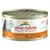 Boîte Almo Nature HFC Natural, poulet et thon. Texte visible : Profits 100% to nature, Owned by the animals, Pollo e tonno, Huhn und Thunfisch, Poulet et thon.