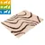 Tapis beige à motif zébré, disponible en tailles S, M et L pour chiens et chats (icônes visibles en haut à gauche). Tapis beige à motif zébré, disponible en tailles S, M et L pour chiens et chats (icônes visibles en haut à gauche).