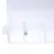 Transparent plastic holder with a white screw and a cylindrical rod, suitable for mounting or fastening.