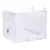 Transparent plastic box with two gold hooks on top and a white rod inside. Brand: Itai.