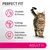 Perfect Fit Adult 1+. Unterstützt Vitalität & Fitness, kräftige Muskulatur sowie gesundes Zahnfleisch und Zähne. Geeignet für Katzen ab 1 Jahr.