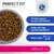 PERFECT FIT supports whole body health, with natural prebiotics. Tekst: To help support the gut microbiome, Made with high quality ingredients, Rich in Beef, ADULT 1+.