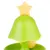 Green toy in the shape of a tree with a yellow star on top, suitable for interactive play.