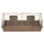Cage pour petits animaux avec base en plastique beige et structure grillagée blanche, deux ouvertures sur le dessus visibles.