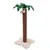 Krabpaal in palmboomvorm met sisalstam, groene stoffen bladeren en twee hangende pluche ballen aan de bovenkant, beige stoffen voet.