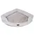 Corner pet bed in beige with soft padding and raised edge. 'Modern Living' label visible on the front.