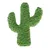 Green cactus-shaped toy made of braided rope material, suitable for pets.
