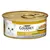 Консерва для кошек Purina Gourmet Gold, Zarte Häppchen in Sauce mit Gemüse, изображение белой кошки и кусочков корма в соусе с овощами на упаковке. Текст на немецком языке.