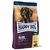 Hundfoderpåse med texten Happy Dog Supreme Sensible Irland Lachs & Kaninchen, Adult, 11 kg. Made in Germany. Märkt med Natural Life Concept och information om laxhalt.