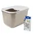 maison de toilette moka / blanc + 6 sacs à litière