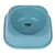 Zooplus Basics plastic feeding bowl in light blue, square shape with rounded corners.